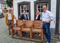 Erster Beigeordneter Albert Weiler, Filialleiter Bernd Oster - Sparkasse Koblenz, Beigeordnete Martina Böth-Baulig, Stadtbürgermeister Gerd Harner