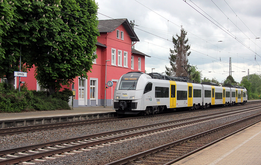 Der Haltepunkt in Urmitz-Bahnhof